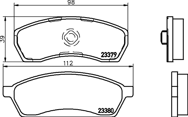 Brake Pad Set, disc brake (T1781)