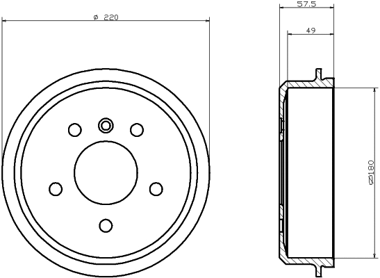Brake Drum (62921)