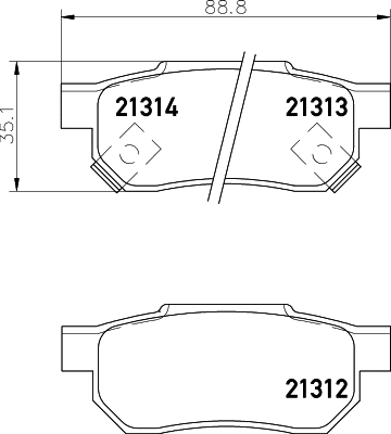 Brake Pad Set, disc brake (T0034)