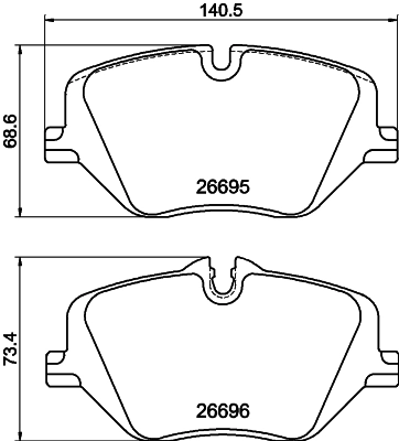 Brake Pad Set, disc brake (T3195)