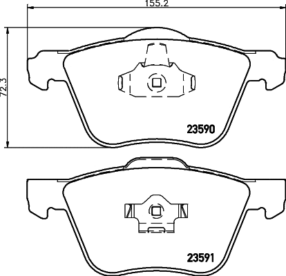 Brake Pad Set, disc brake (T1473)