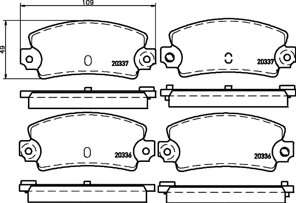 Brake Pad Set, disc brake (T0628)