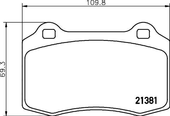 Brake Pad Set, disc brake (T1554)