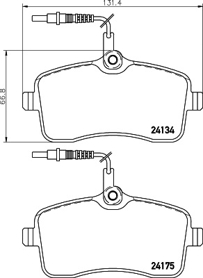 Brake Pad Set, disc brake (T1461)