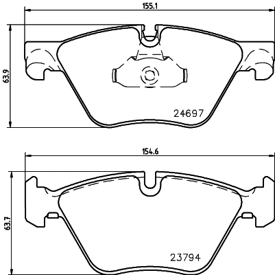 Brake Pad Set, disc brake (T1818)