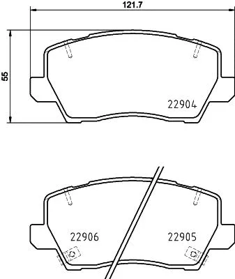 Brake Pad Set, disc brake (T2766)