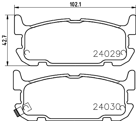 Brake Pad Set, disc brake (T1407)