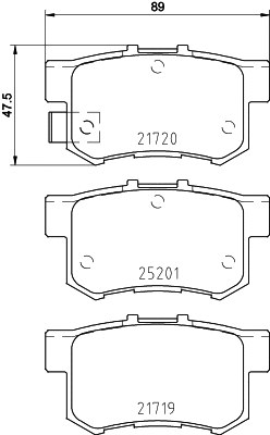 Brake Pad Set, disc brake (T2030)