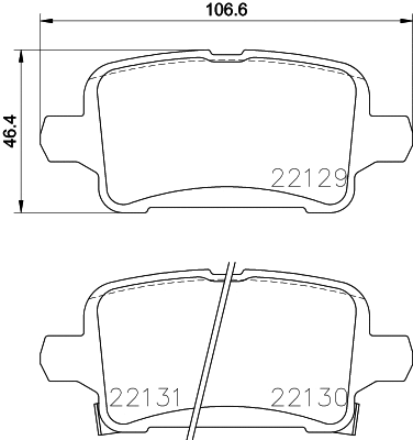 Brake Pad Set, disc brake (T2536)