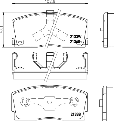 Brake Pad Set, disc brake (T0033)