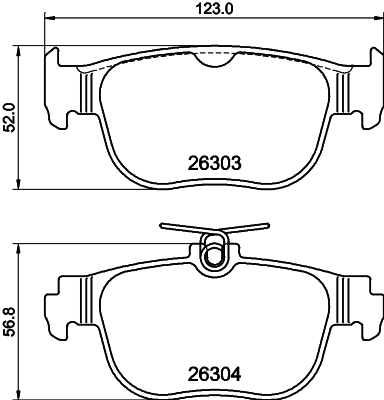 Brake Pad Set, disc brake (T2904)