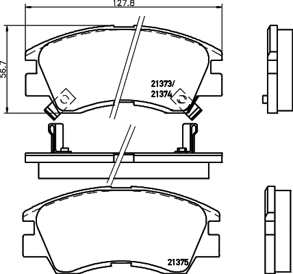 Brake Pad Set, disc brake (T0044)