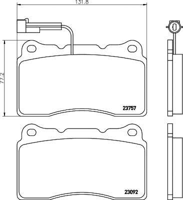Brake Pad Set, disc brake (T1883)