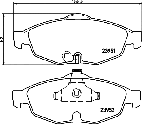 Brake Pad Set, disc brake (T1515)