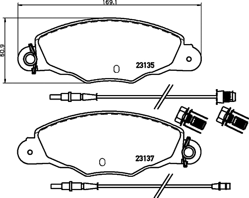 Brake Pad Set, disc brake (T9095)