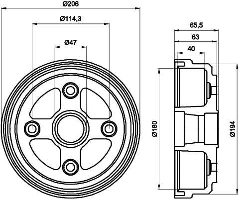 Brake Drum (61260)