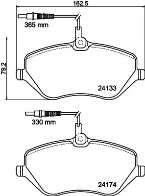 Brake Pad Set, disc brake (T1462)