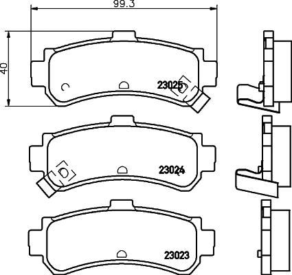 Brake Pad Set, disc brake (T3114)