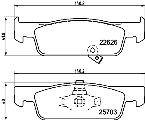 Brake Pad Set, disc brake (T2659)