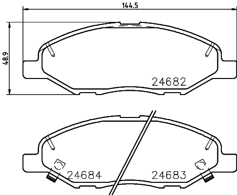Brake Pad Set, disc brake (T1820)