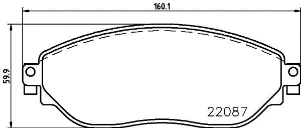 Brake Pad Set, disc brake (T2433)