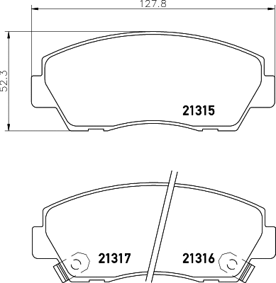 Brake Pad Set, disc brake (T1946)