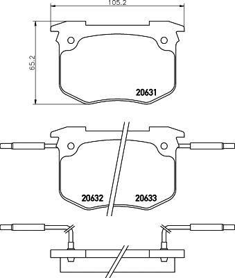 Brake Pad Set, disc brake (T6006)
