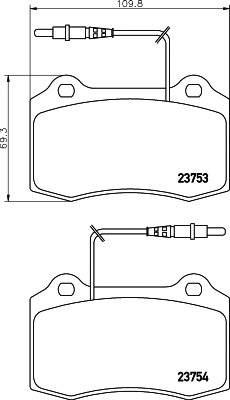 Brake Pad Set, disc brake (T5142)