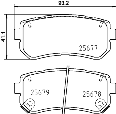 Brake Pad Set, disc brake (T2280)