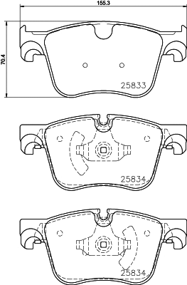 Brake Pad Set, disc brake (T2458)