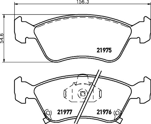 Brake Pad Set, disc brake (T3089)