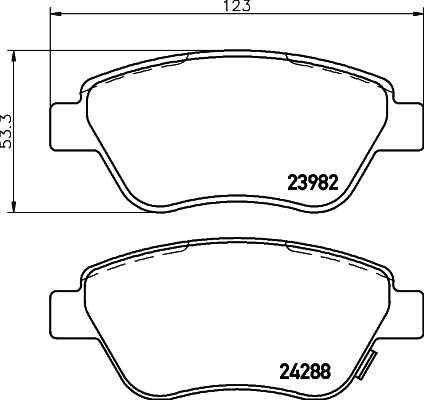 Brake Pad Set, disc brake (T1647)