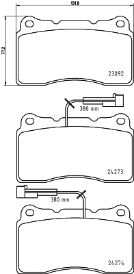 Brake Pad Set, disc brake (T1548)