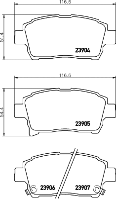 Brake Pad Set, disc brake (T1404)