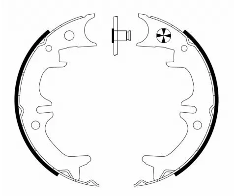 Brake Shoe Set, parking brake (H1750)