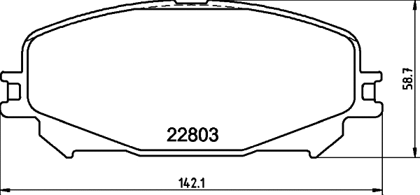 Brake Pad Set, disc brake (T2711)