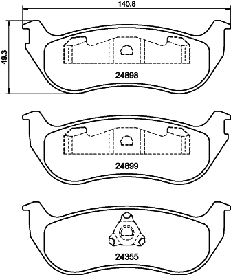 Brake Pad Set, disc brake (T2878)