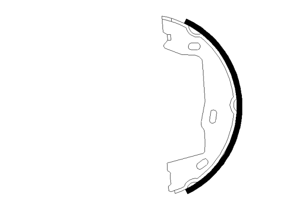 Brake Shoe Set, parking brake (H8540)