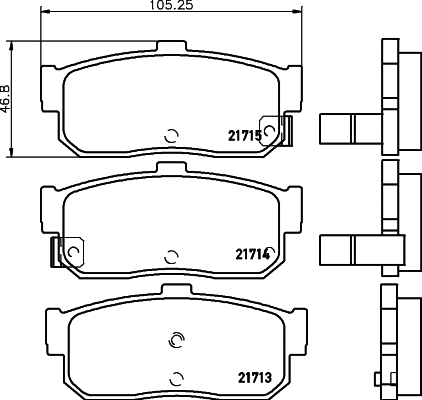 Brake Pad Set, disc brake (T3028)
