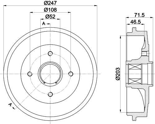 Brake Drum (61419)