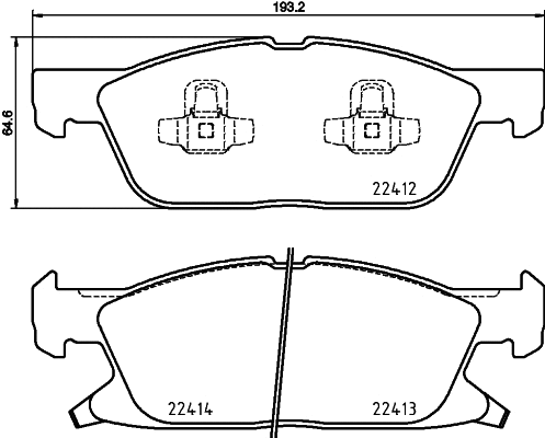 Brake Pad Set, disc brake (T2559)