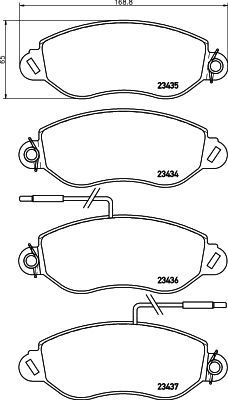 Brake Pad Set, disc brake (T1372)