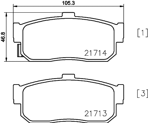 Brake Pad Set, disc brake (T2503)