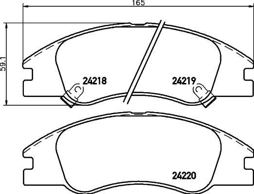 Brake Pad Set, disc brake (T1519)