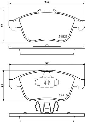 Brake Pad Set, disc brake (T1851)