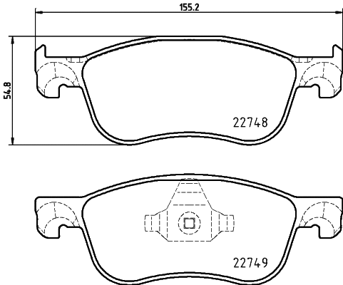 Brake Pad Set, disc brake (T2793)