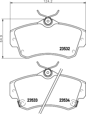 Brake Pad Set, disc brake (T5144)