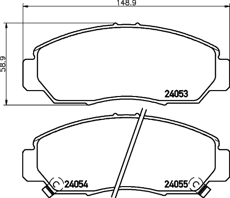 Brake Pad Set, disc brake (T1411)