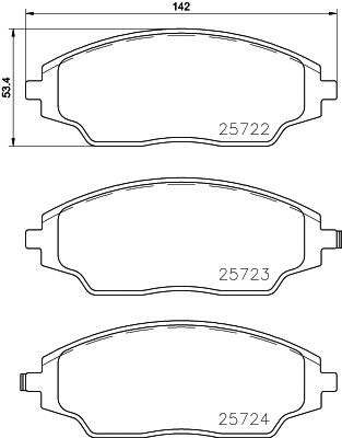Brake Pad Set, disc brake (T2409)