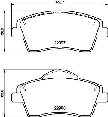 Brake Pad Set, disc brake (T3165)